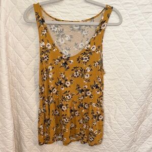 American Eagle Outfitters Mustard Yellow Peplum Tunic Women's (M)